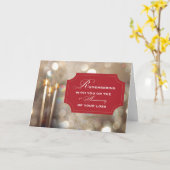 Eerste Jubileum Herdenking Bereaved Kerstmis Kaart (Gele Bloem)