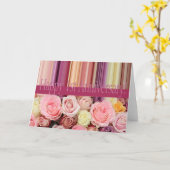 Eerste Jubileum-kaart voor bruiloft - Stapel rozen Kaart (Gele Bloem)