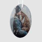 Eerste Jubileum kerstfoto Ornament (voorkant)