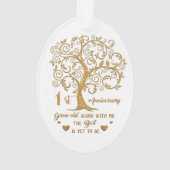 Eerste Jubileum Ornament cadeaus | Unieke gift (achterkant)