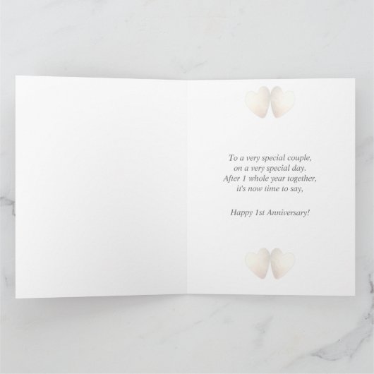 Eerste Jubileum papier Kaart (Binnen)