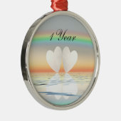 Eerste Jubileum papier Metalen Ornament (Rechts)