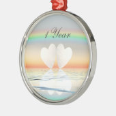 Eerste Jubileum papier Metalen Ornament (Links)