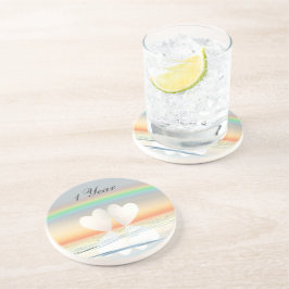 Eerste Jubileum papier Zandsteen Onderzetter