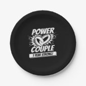 Eerste Jubileum paren gehuwd 1 jaar sterk Papieren Bordje (Voorkant)