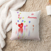 Eerste Jubileum Rode hemel en ballonnen Kussen (Deken)