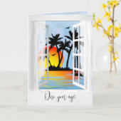 Eerste Jubileum Tropisch Venster Kaart (Gele Bloem)