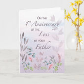 Eerste Jubileum van de verloren Waterverf Florals Kaart (Gele Bloem)