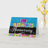 Eerste Jubileum werknemer - kleurrijk Kaart (Gele Bloem)