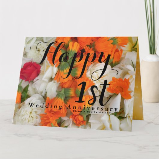 Eerste Jubileum zuster en schoonbroer Kaart (Voorkant)