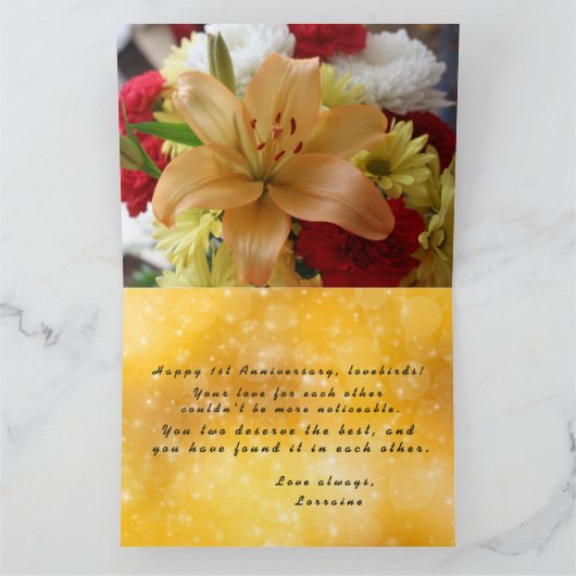 Eerste Jubileum zuster en schoonbroer Kaart (Binnen)