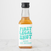 Eerste juridische schot retro turquoise 21e verjaa