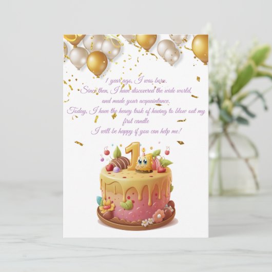 Eerste kaars kaart (Staand voorkant)