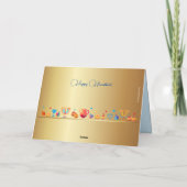 Eerste kaars van het Hanoekasfestival van de Licht Bedankkaart (Achterkant)