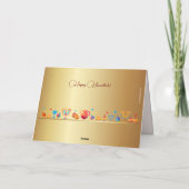 Eerste kaars van het Hanoekasfestival van de Licht Bedankkaart (Achterkant)