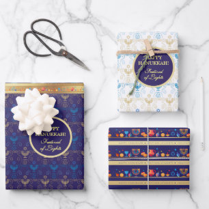 Eerste kaars van het Hanoekasfestival van de Licht Inpakpapier Vel