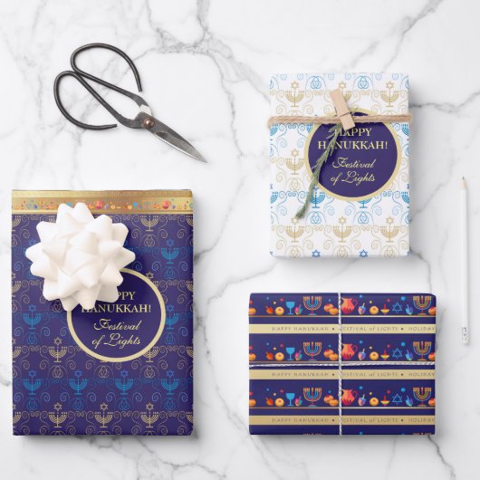 Eerste kaars van het Hanoekasfestival van de Licht Inpakpapier Vel (Voorkant)