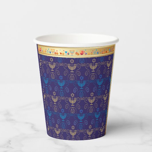 Eerste kaars van het Hanoekasfestival van de Licht Papieren Bekers (Achterkant)