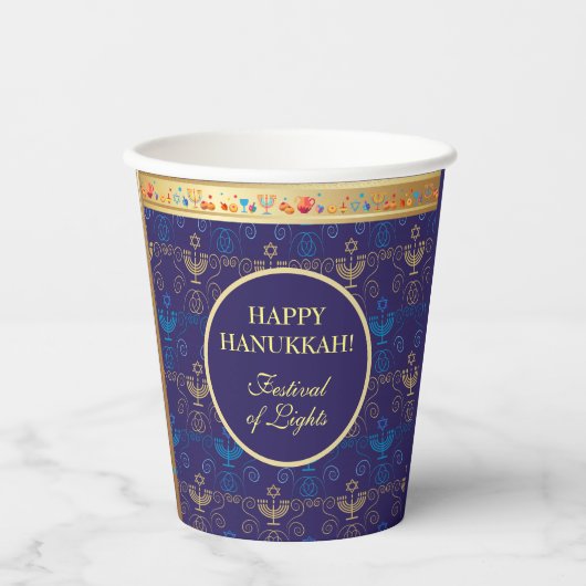 Eerste kaars van het Hanoekasfestival van de Licht Papieren Bekers (Voorkant)