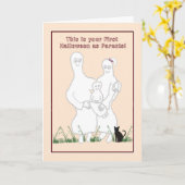 Eerste Kaart Halloween voor nieuwe ouders (Gele Bloem)