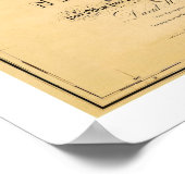 Eerste kaart New York 1839 Poster (Hoek)