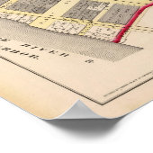 Eerste kaart van de congregationele kerk Atlas Poster (Hoek)