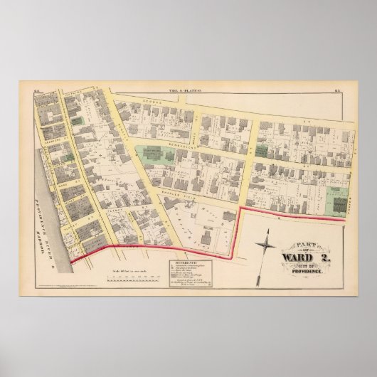 Eerste kaart van de congregationele kerk Atlas Poster (Voorkant)