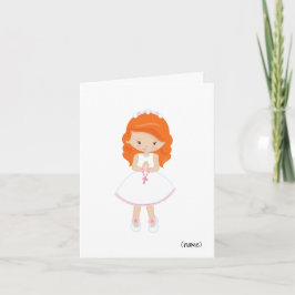 Eerste Kaart van de Heilige Communie voor meisjes 