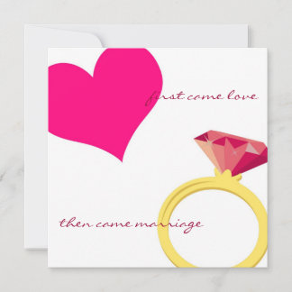 EERSTE KAMME LOVE-roze uitnodiging