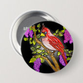 Eerste kardinaal (3" revers pin) ronde button 7,6 cm (Voorkant /achterkant)