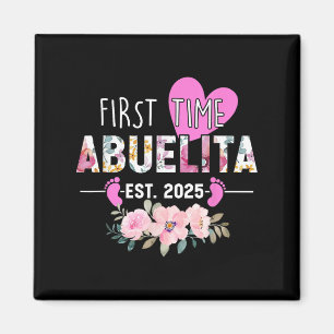 Eerste keer Abuelita EST 2025 Nieuwe oma Baby Anno Magneet