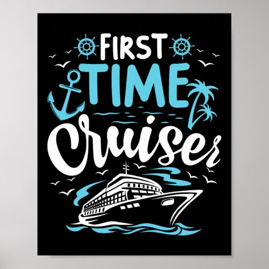 Eerste keer Cruiser eerste cruiseschip vakantie re Poster (Voorkant)
