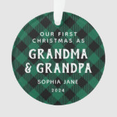 Eerste keer dat grootouders kerstmis hebben, nieuw ornament (voorkant)