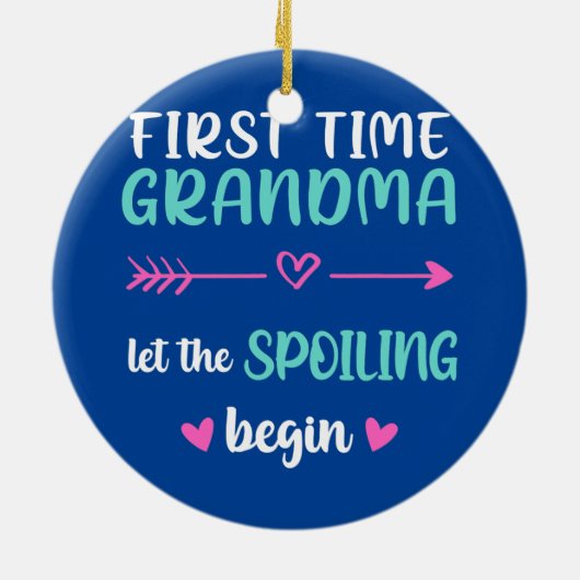 Eerste keer dat oma het Spoelen laat beginnen Nieu Keramisch Ornament (Achterkant)