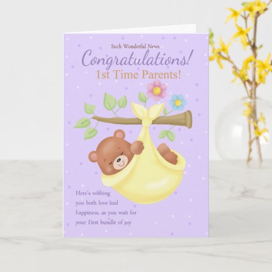 Eerste keer dat ouders een zwangerschap hebben vol kaart (Gele Bloem)