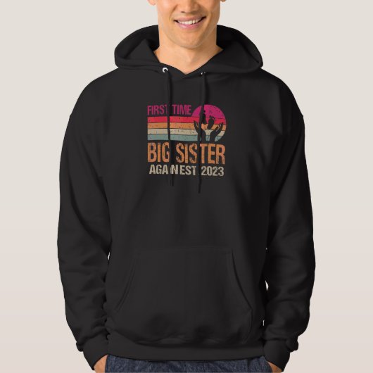 Eerste keer groot zusje weer 2023 hoodie (Voorkant)