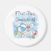 Eerste keer grootmoeder Baby Boy Magneet (Voorkant)