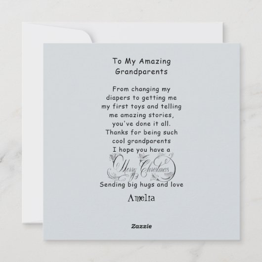 Eerste keer grootouders kerst vakantie Kaart (Achterkant)