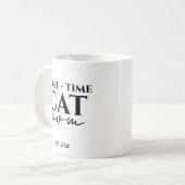 Eerste keer kattenmoeder sinds jaar Aangepaste tek Koffiemok (Voorkant links)