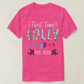Eerste keer Lolly Est 2022 Funny Floral Moederdag T-shirt (Design voorkant)