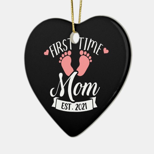 Eerste keer mam 2021 keramisch ornament (Links)