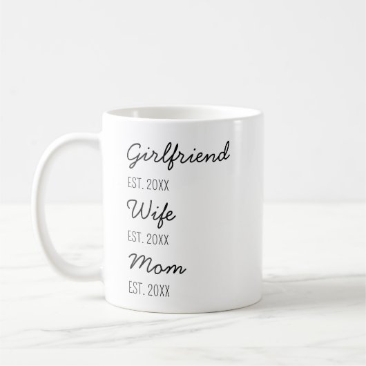 Eerste keer mam papa cadeau voor man vrouw ouders koffiemok (Links)