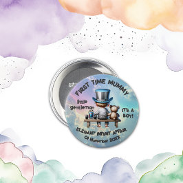 Eerste keer mama - Het is een jongen | Ronde Button 7,6 Cm