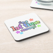 Eerste keer mammie regenboogtekst cadeautjes drankjes onderzetter (Linkerzijde)