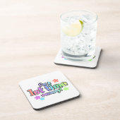 Eerste keer mammie regenboogtekst cadeautjes drankjes onderzetter (Rechterzijde)