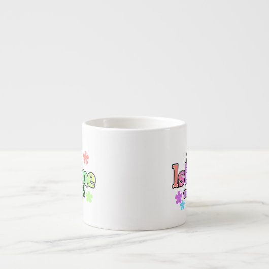 Eerste keer mammie regenboogtekst cadeautjes espresso kop (Voorkant)