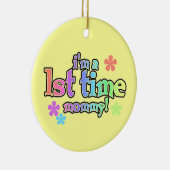 Eerste keer mammie regenboogtekst cadeautjes keramisch ornament (Rechts)