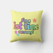 Eerste keer mammie regenboogtekst cadeautjes kussen (Achterkant)