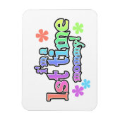 Eerste keer mammie regenboogtekst cadeautjes magneet (Verticaal)