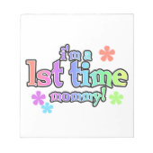 Eerste keer mammie regenboogtekst cadeautjes notitieblok (Voorkant)